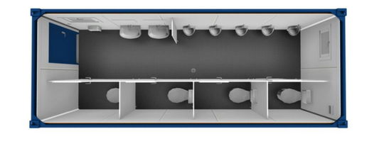 20' Herren - WC Container